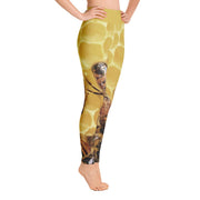 Bees on Honeycomb Yoga Leggings - 57 Peaks